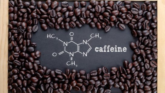 coffee beans and molecular structure