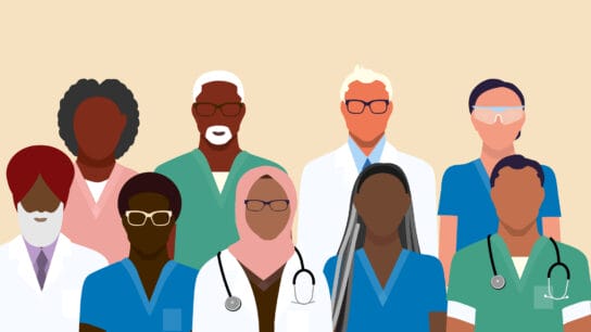 diverse medical team professionals